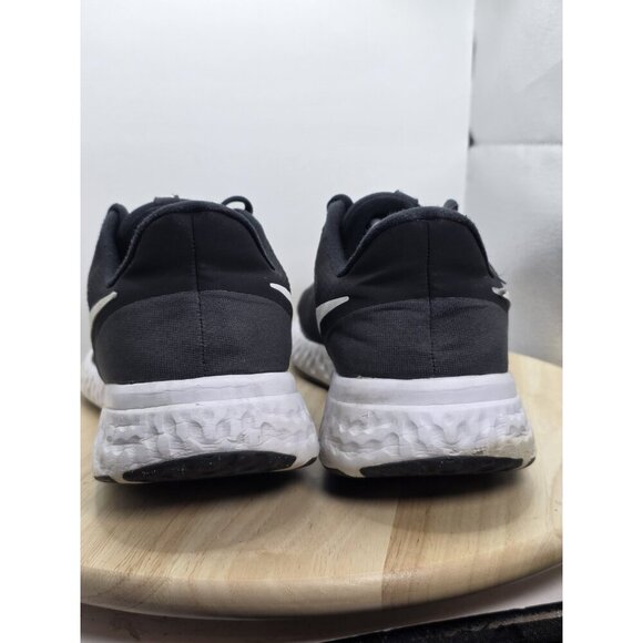 Nike Revolution 5 Mens 13 BQ3204-002 Black White Lace-Up Sneaker Shoes - Picture 6 of 9